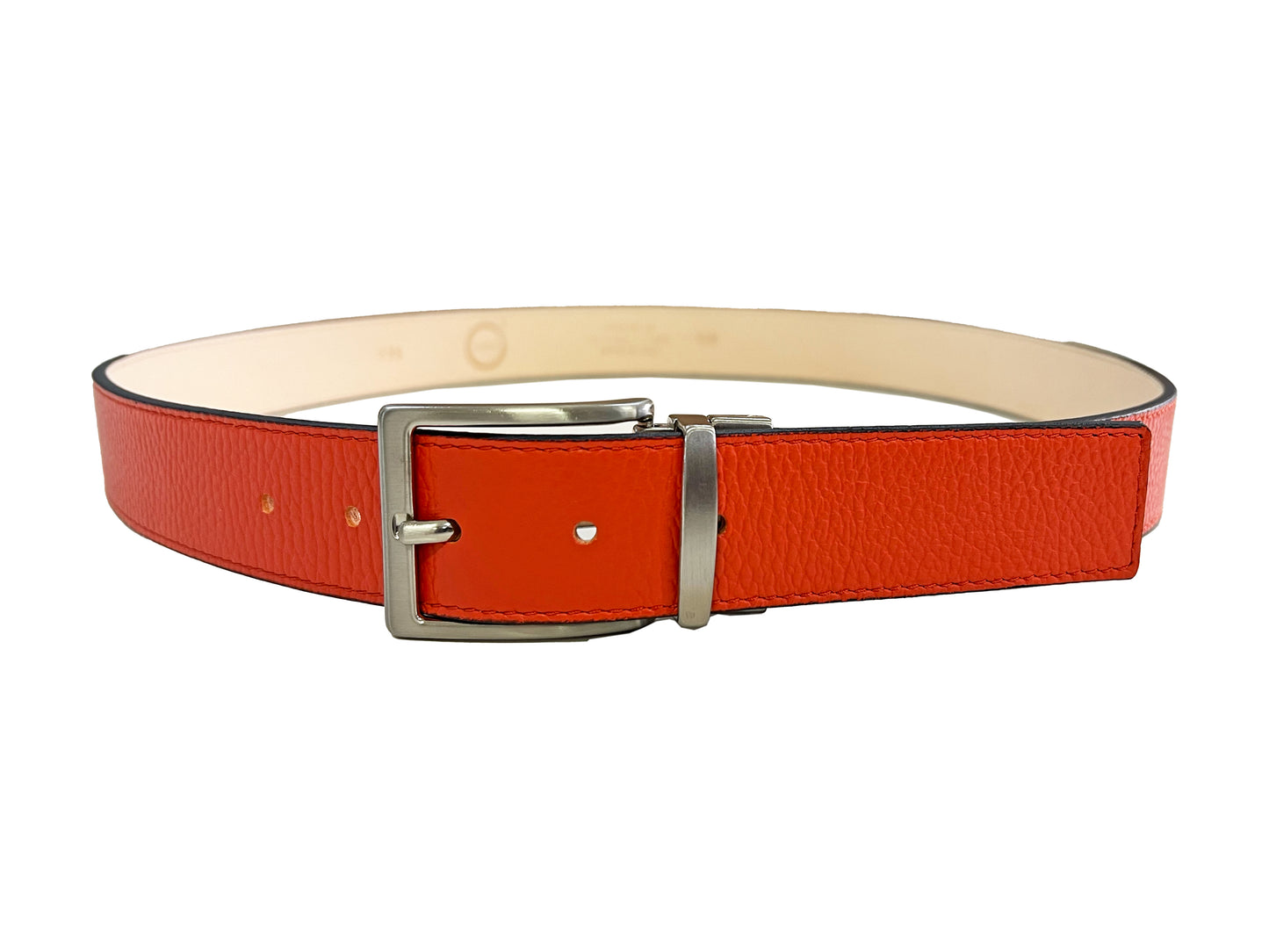 CLASSE77- Alce Cintura Uomo in Pelle 110-130cm - Larghezza Regolare 35MM - Fibbia in metallo satinato - Artigianale - Made In Italy