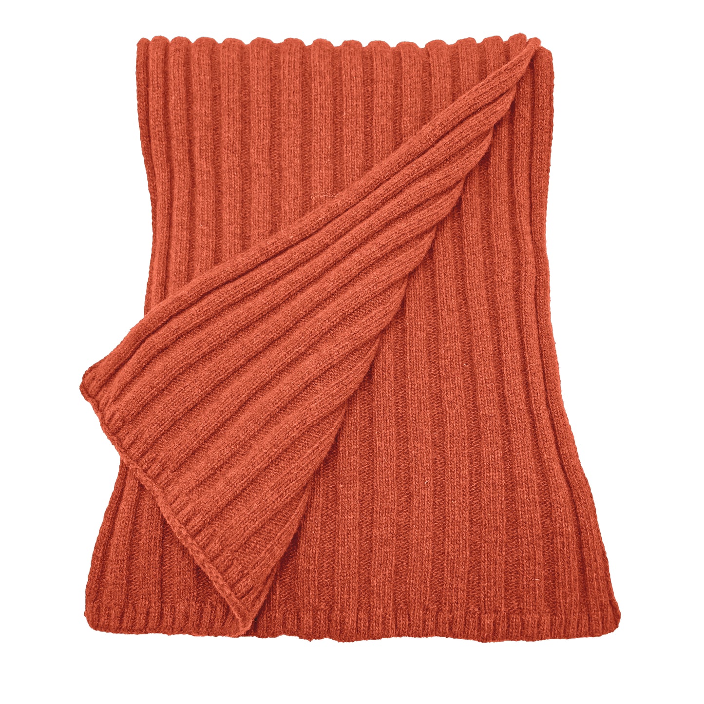 Sciarpone a coste al 100% in pura lana - Made in Italy