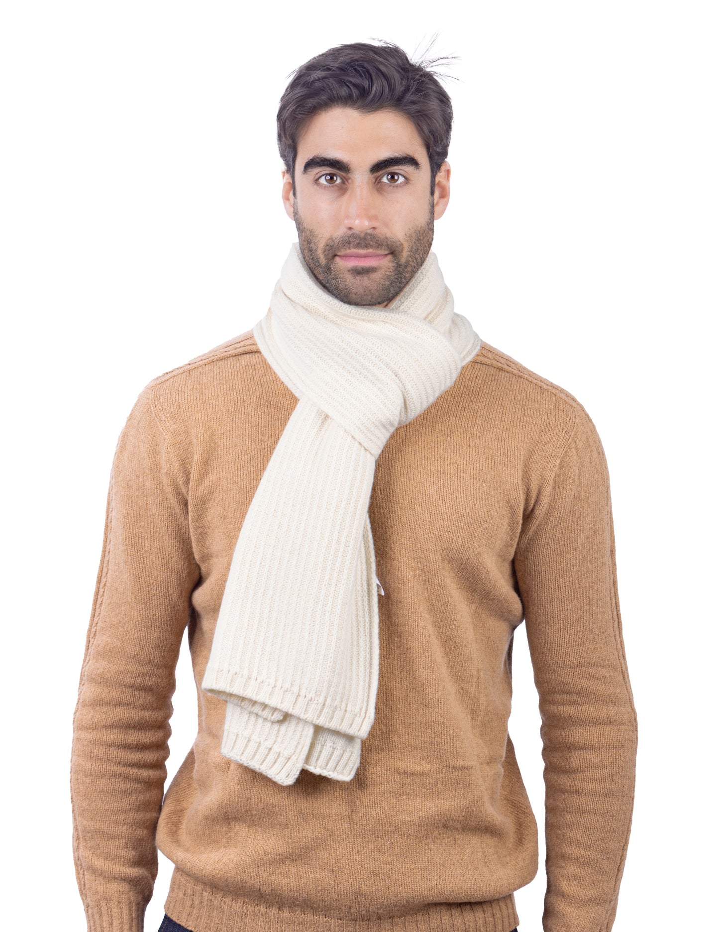 Sciarpa in maglia inglese in lana - Made in Italy
