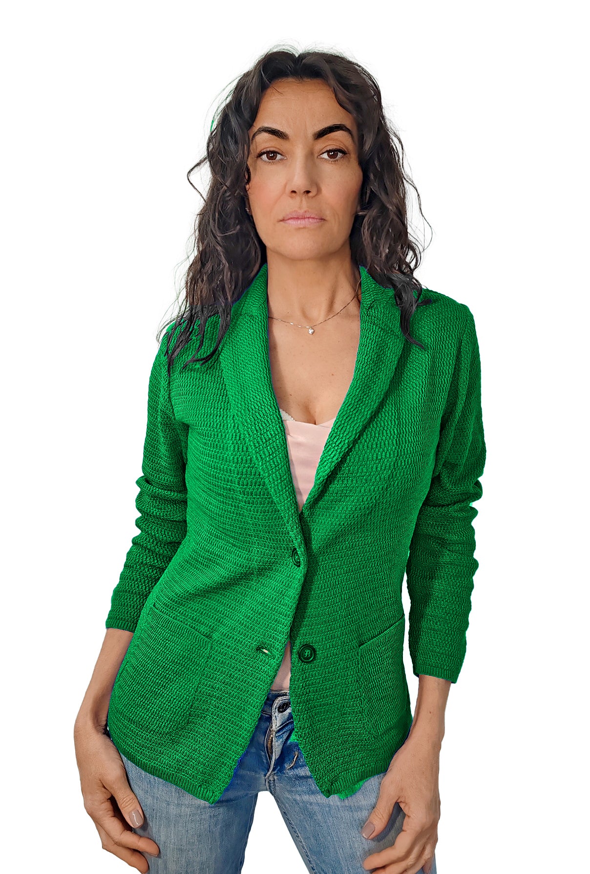 Blazer da donna sartoriale in cotone - Artigianale, Made in Italy