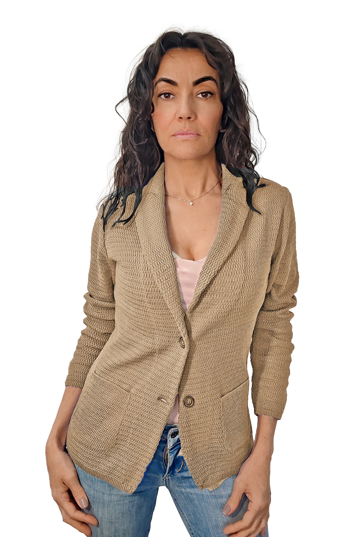 Blazer da donna sartoriale in cotone - Artigianale, Made in Italy