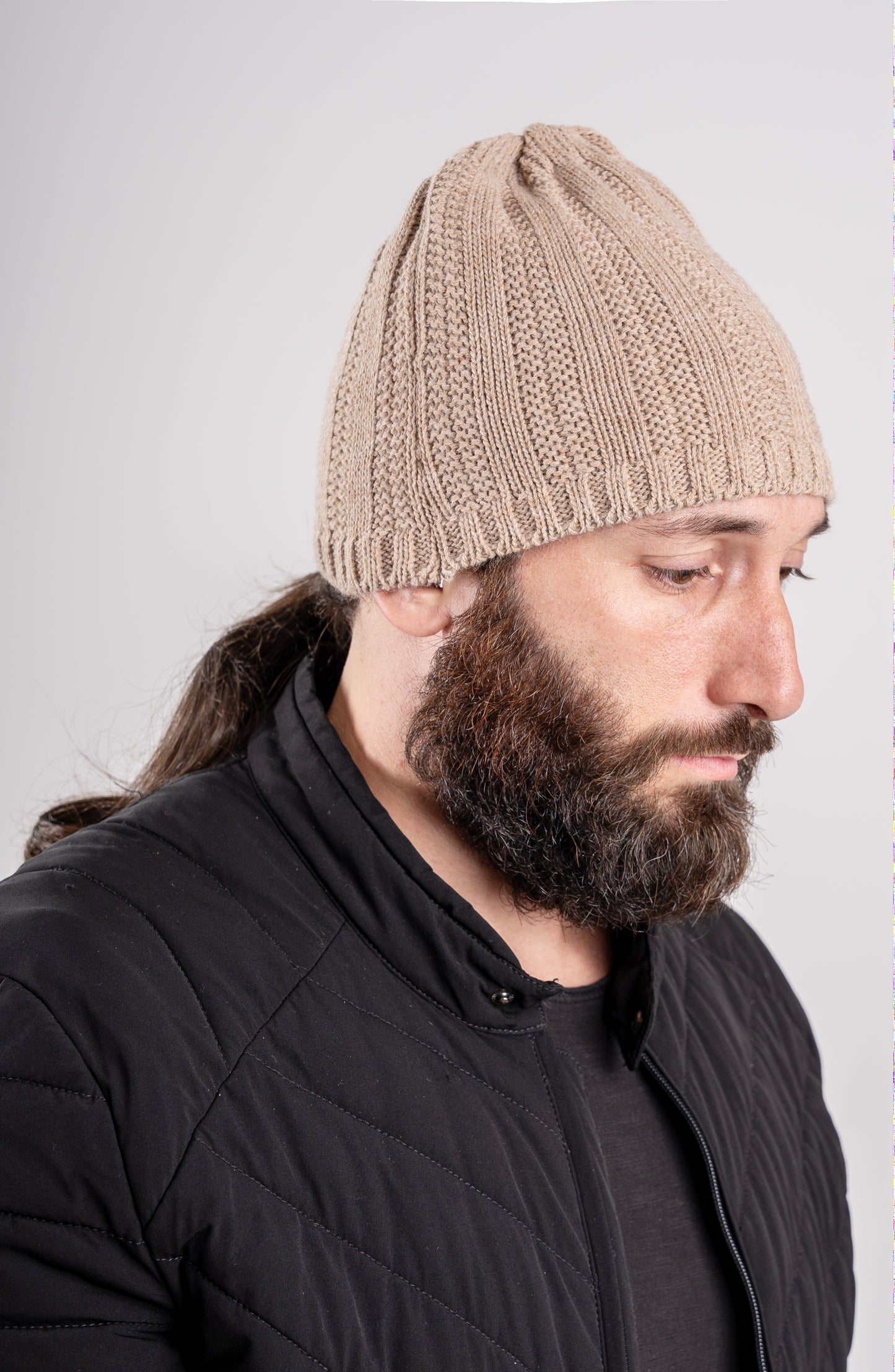 Berretto a coste Larghe Senza Risvolto - Unisex - Made in Italy