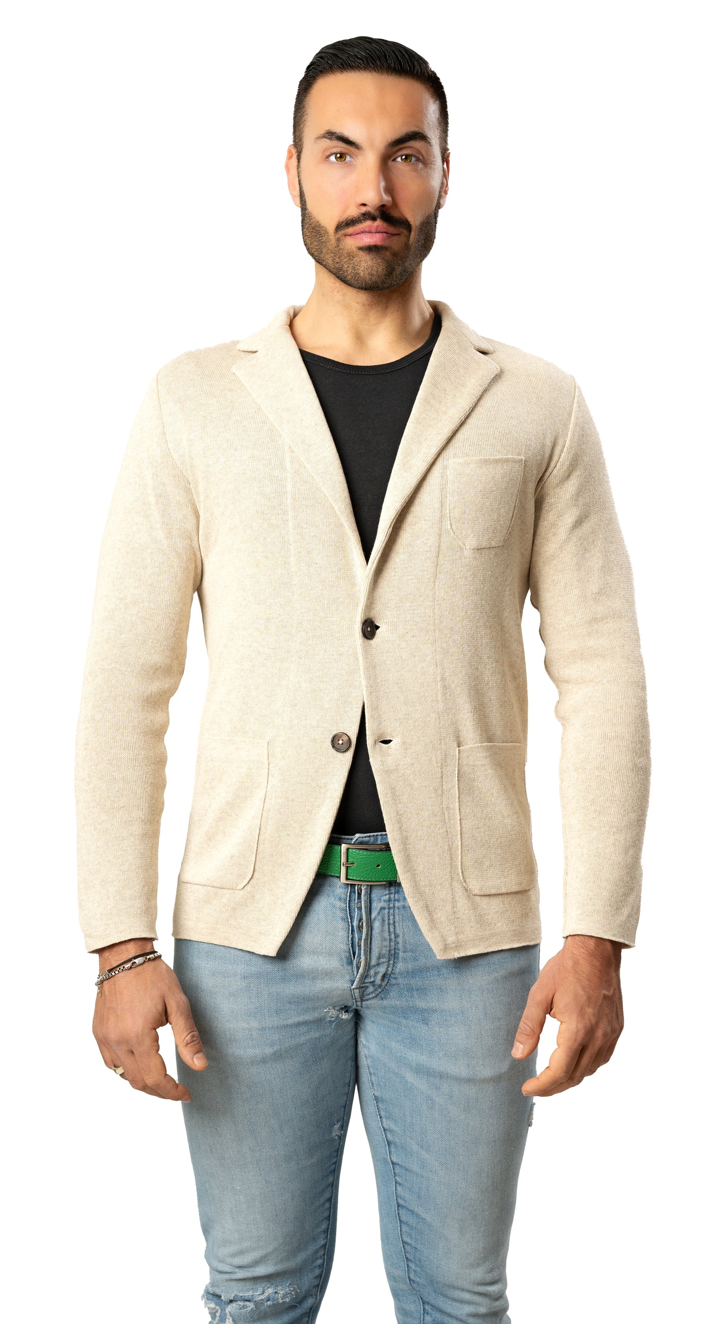 Blazer in Cotone punto Milano - Made in Italy