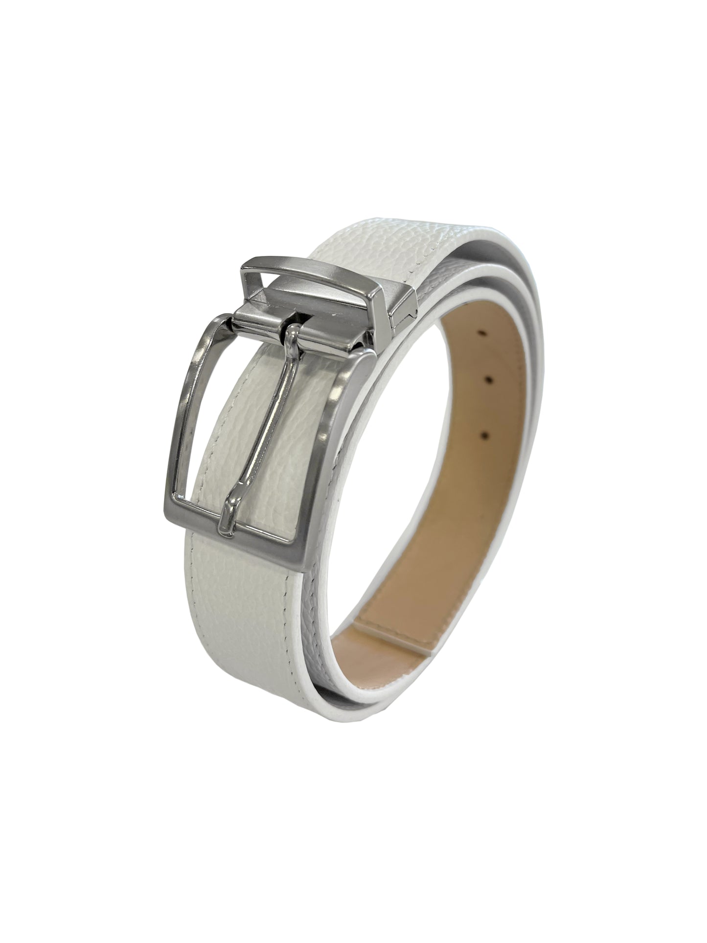 CLASSE77- Alce Cintura Uomo in Pelle 110-130cm - Larghezza Regolare 35MM - Fibbia in metallo satinato - Artigianale - Made In Italy