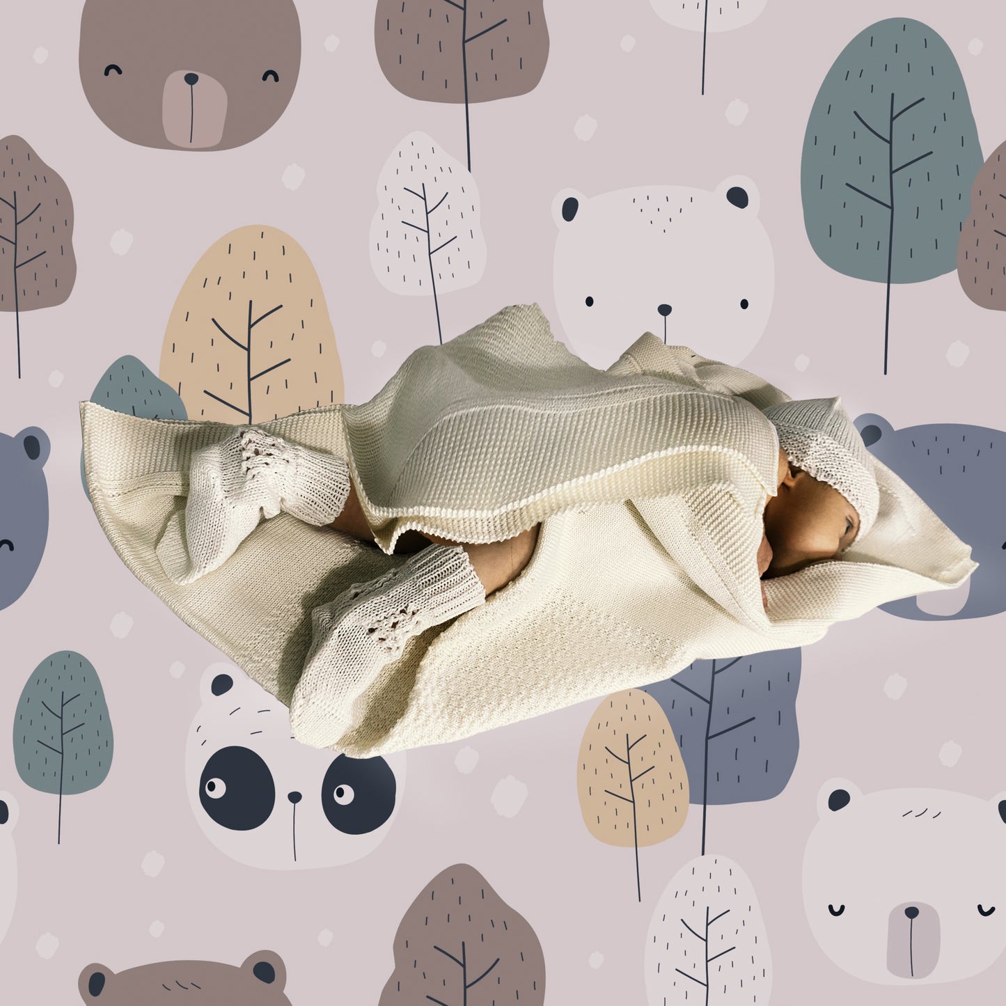 Copertina in Lana Merino per Neonati con Babbucce e Cappello, Prodotto Artigianale, Made in Italy