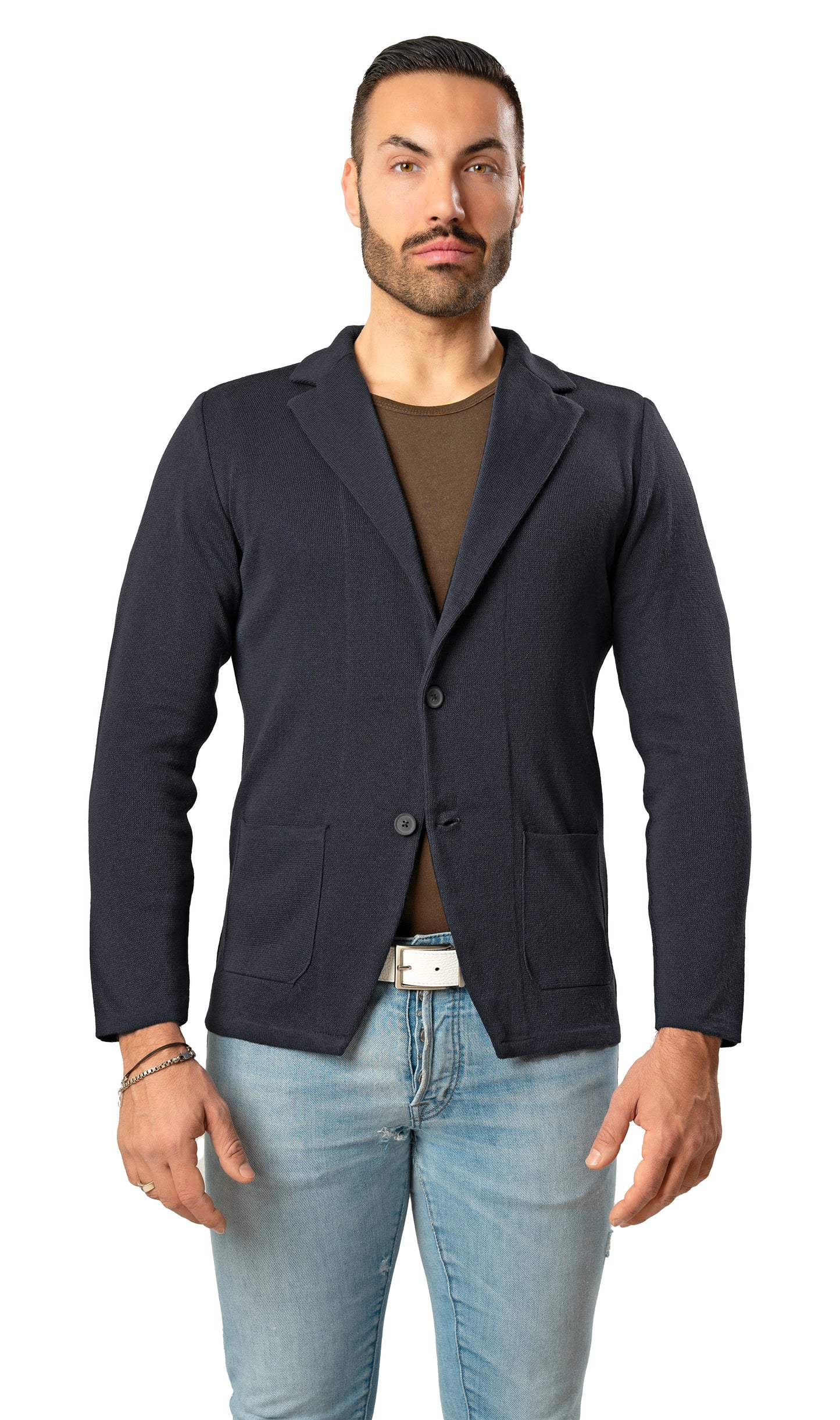 Blazer in Cotone punto Milano - Made in Italy