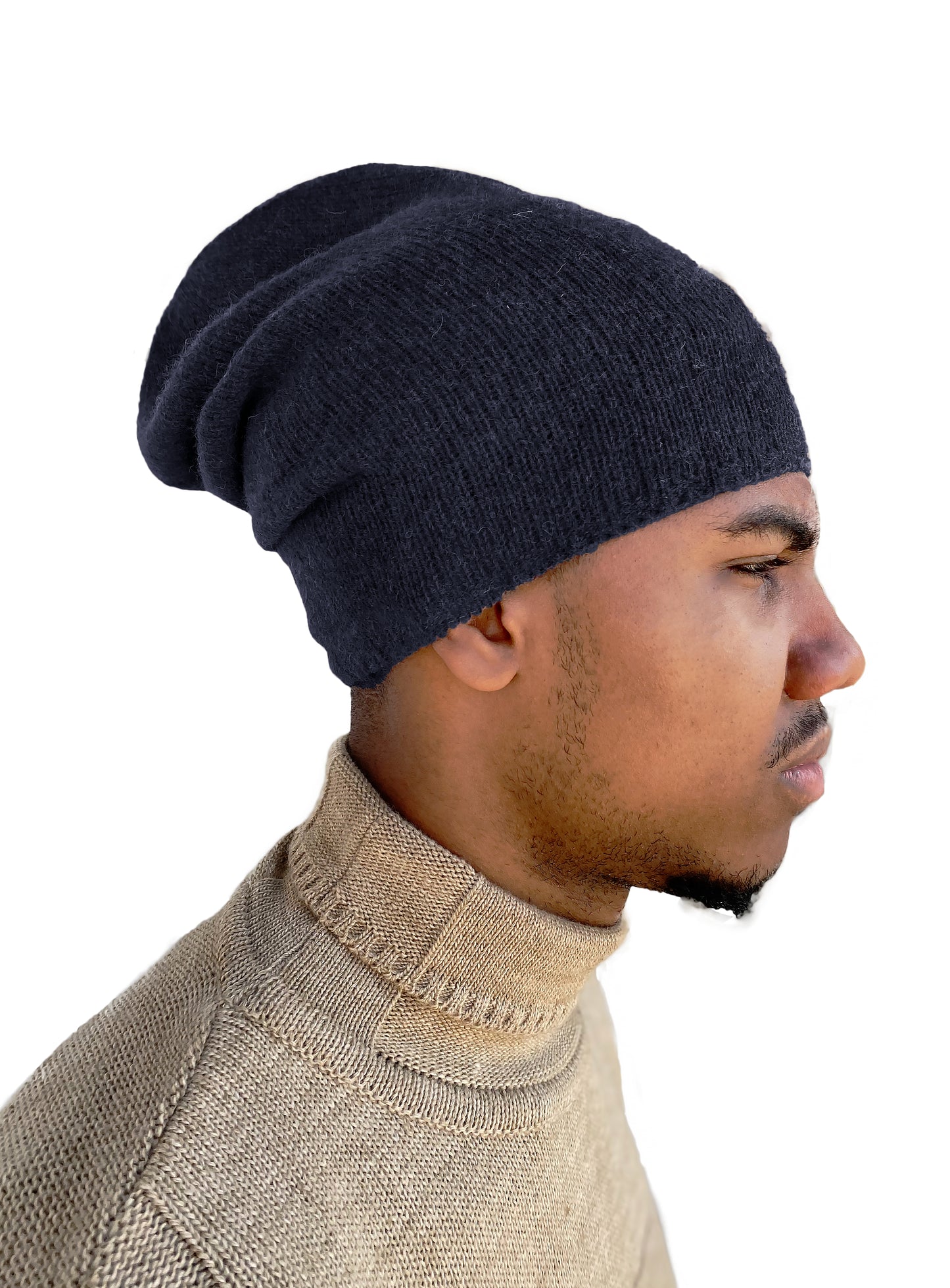 Berretto in Maglia Lungo in Lana - Cappello Slouchy - Unisex - Made in Italy