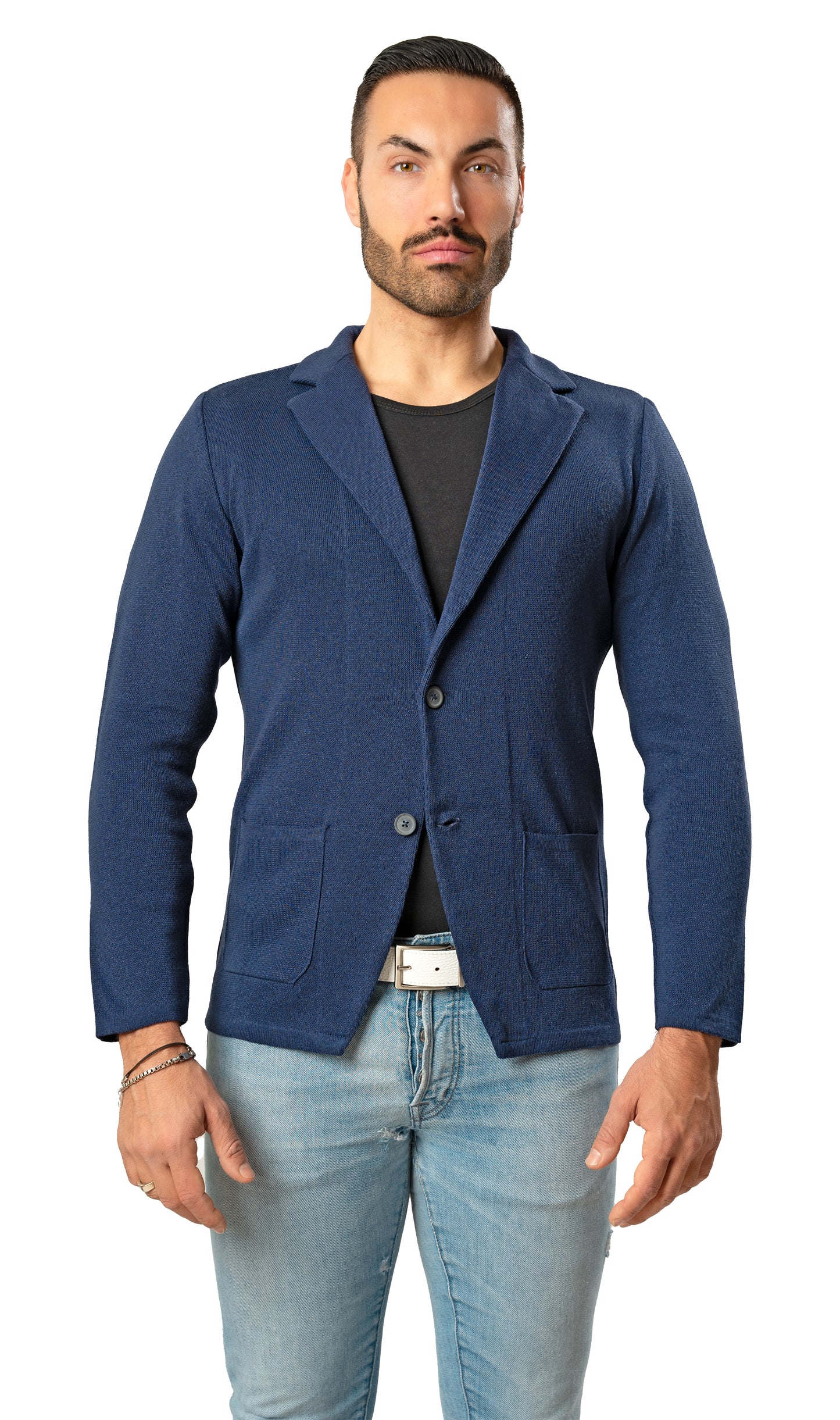 Blazer in Cotone punto Milano - Made in Italy