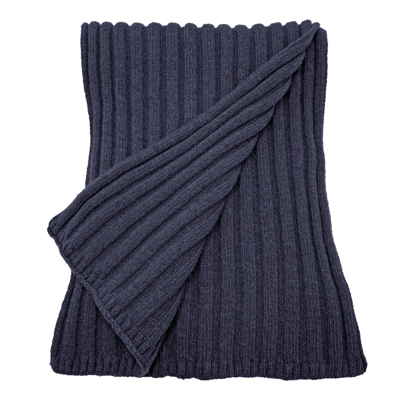 Sciarpone a coste al 100% in pura lana - Made in Italy