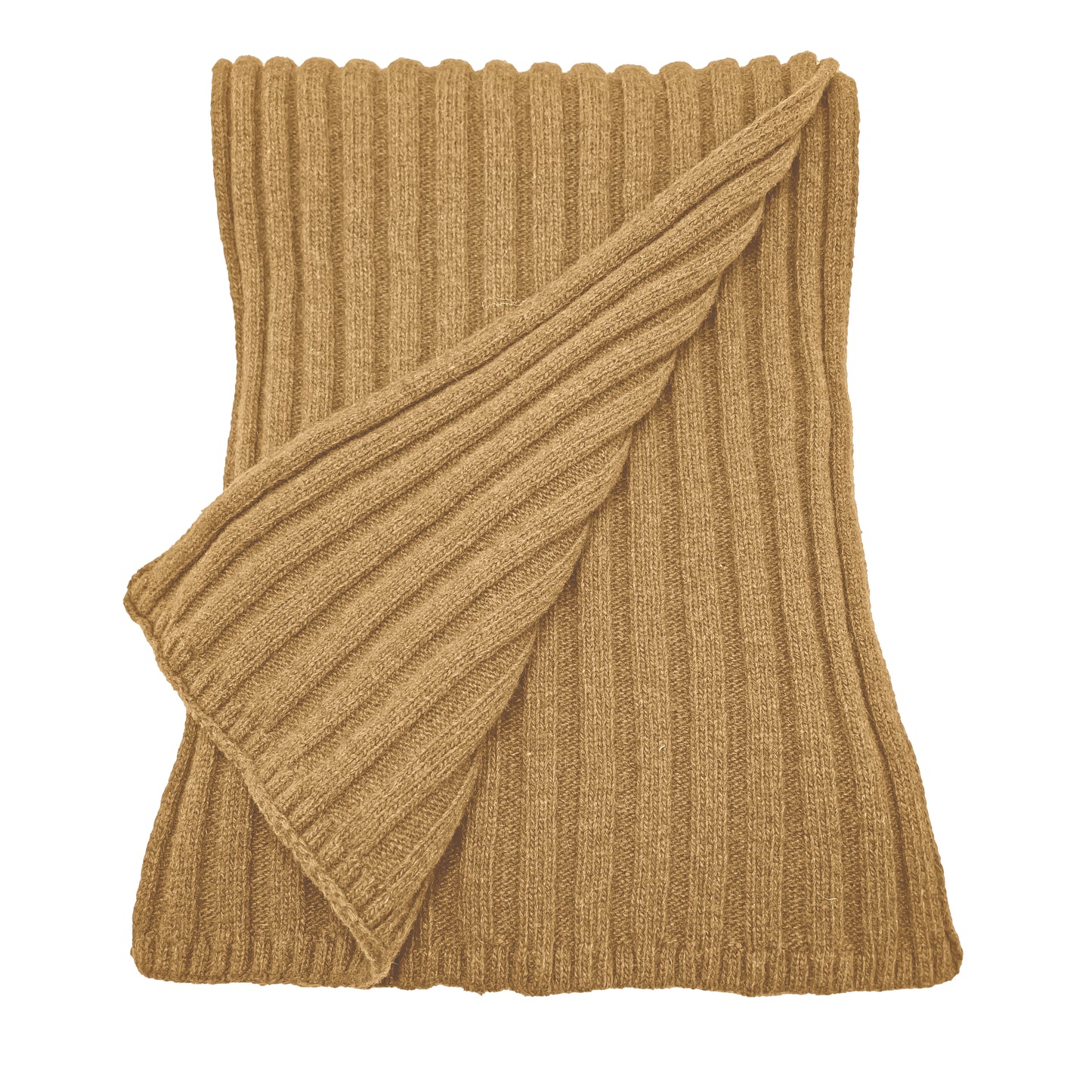 Sciarpone a coste al 100% in pura lana - Made in Italy