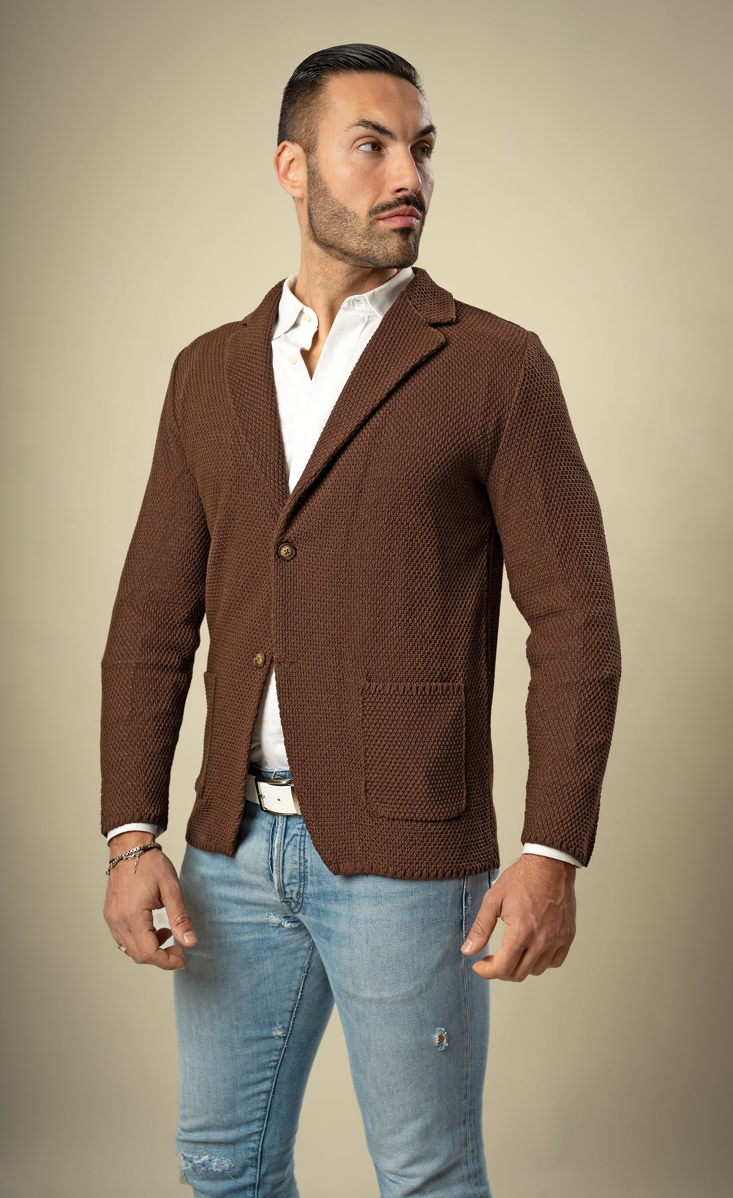 Blazer in Cotone modello Chicco di Riso - Made in Italy