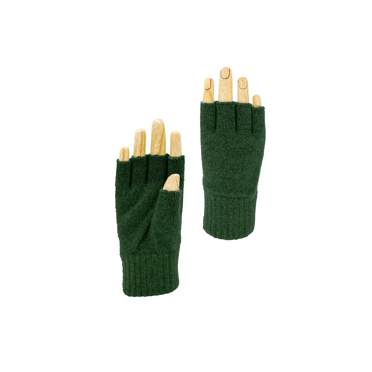 Guanti mezze dita in Lana misto Cashmere da Uomo - Made in Italy