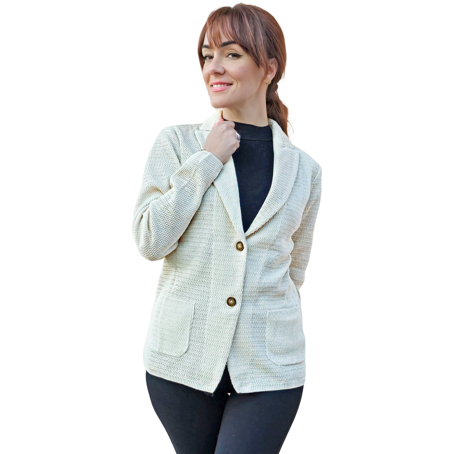 Blazer da donna sartoriale in cotone - Artigianale, Made in Italy