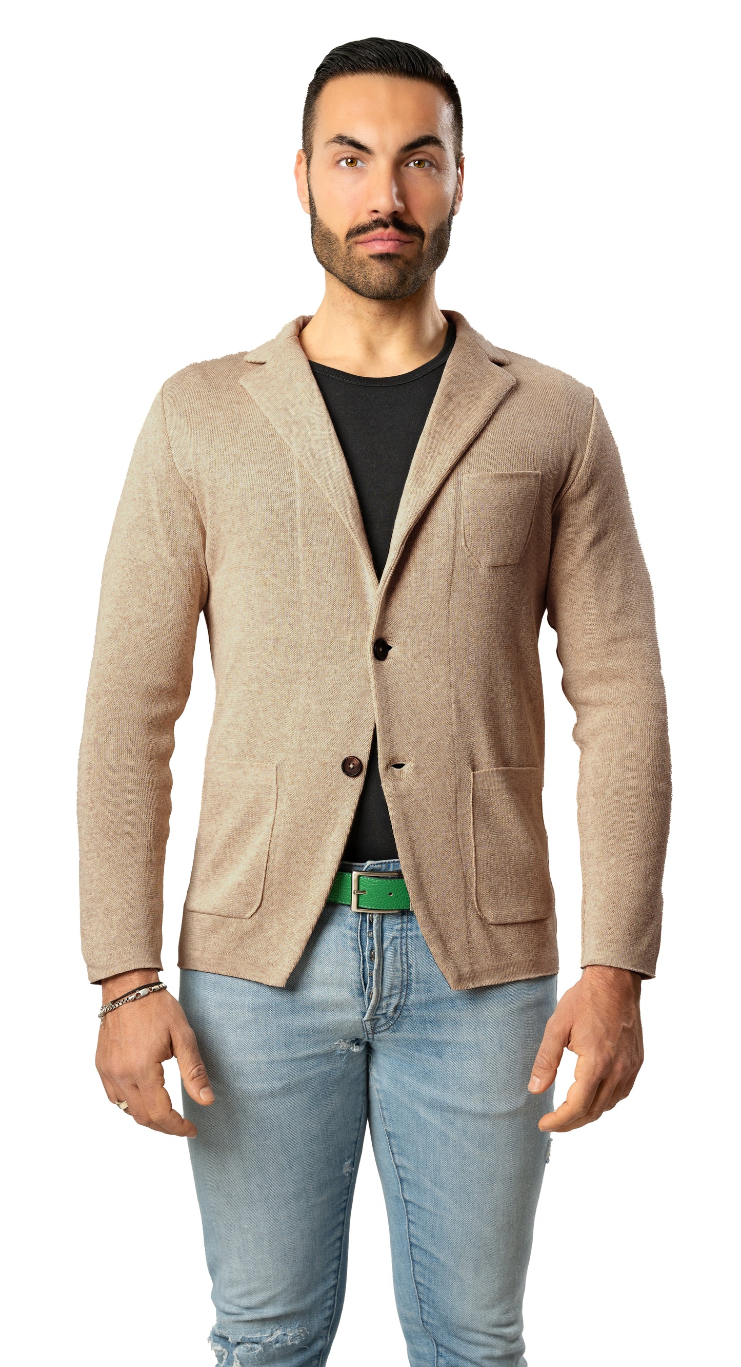 Blazer in Cotone punto Milano - Made in Italy