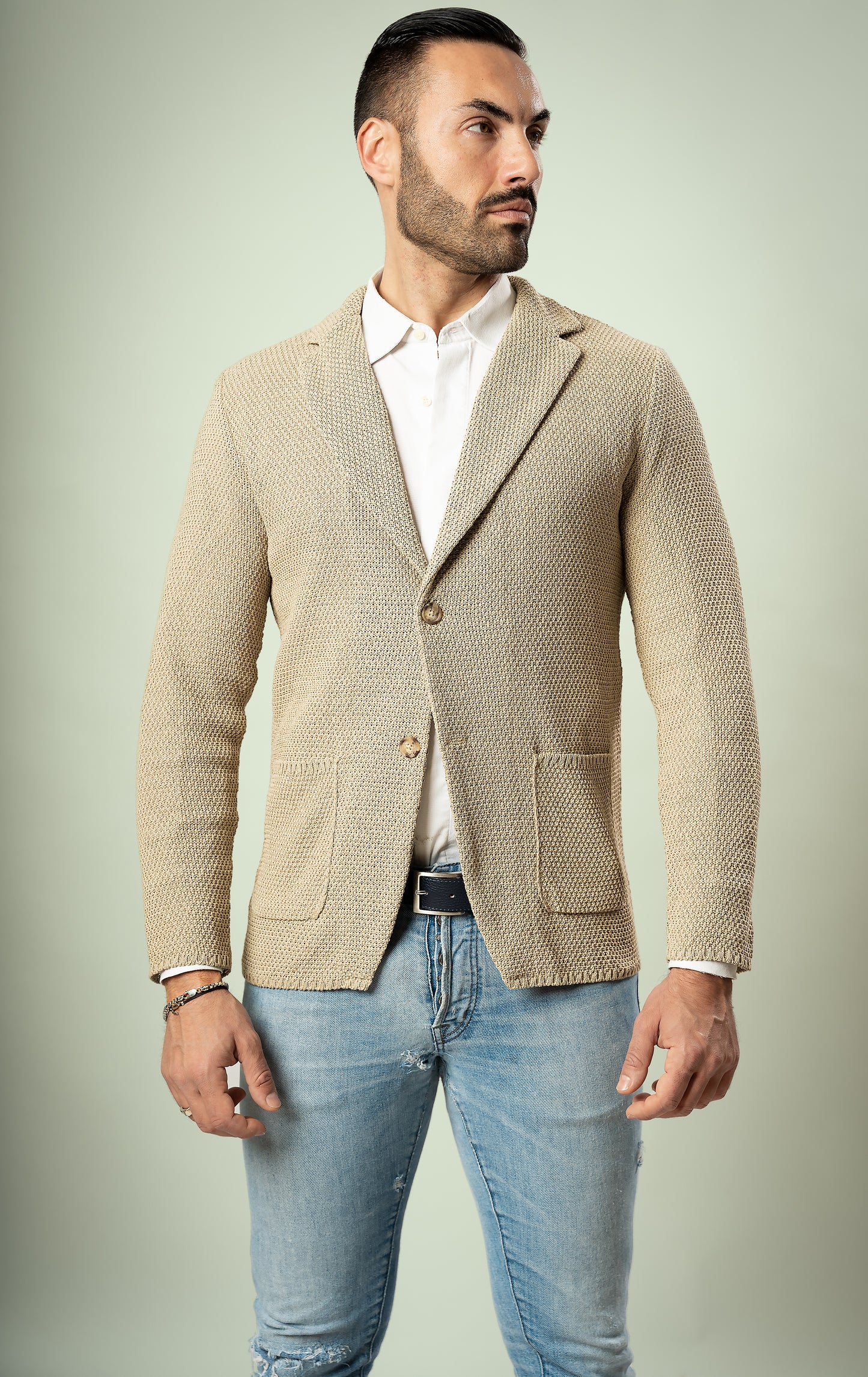 Blazer in Cotone modello Chicco di Riso - Made in Italy