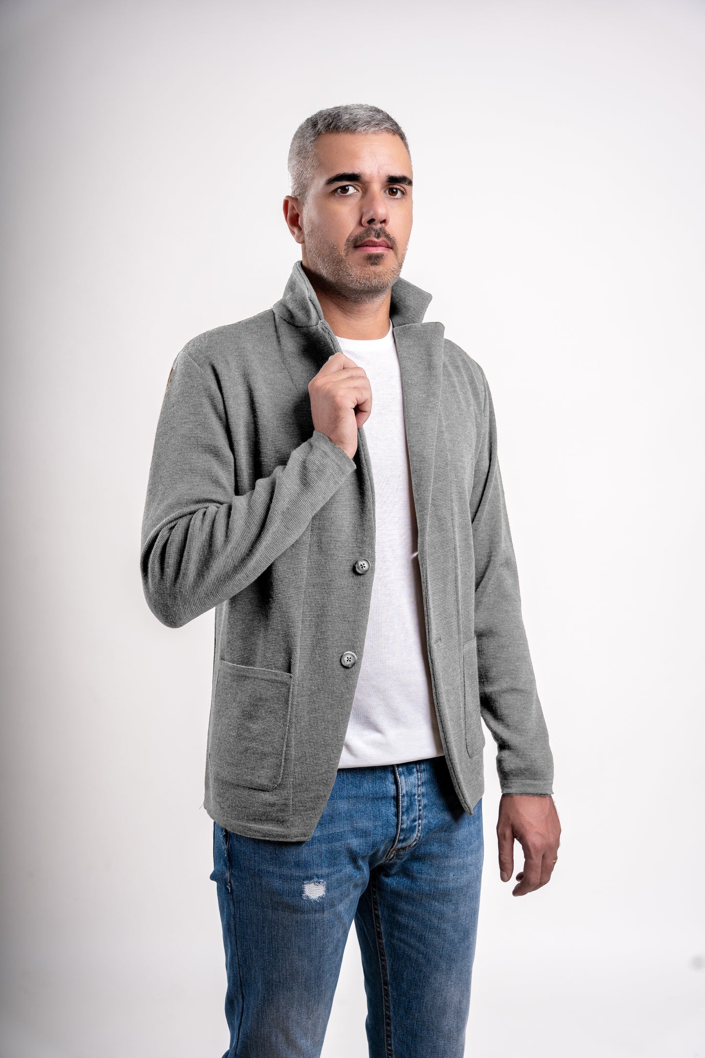 Blazer punto Milano in lana - Made in Italy
