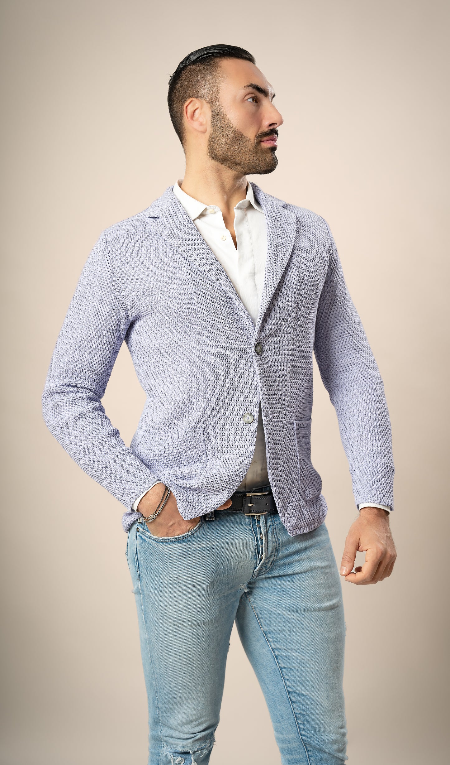 Blazer in Cotone modello Chicco di Riso - Made in Italy
