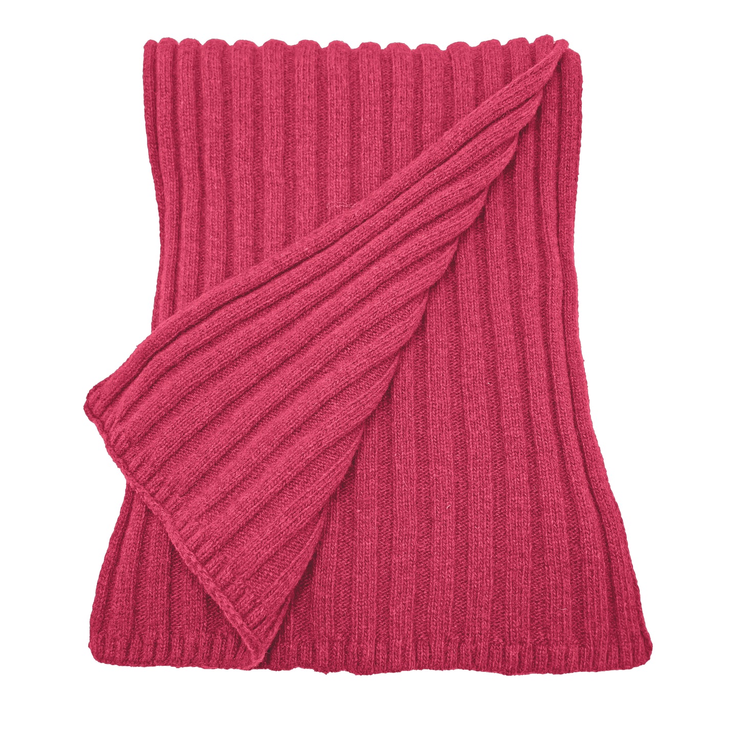 Sciarpone a coste al 100% in pura lana - Made in Italy