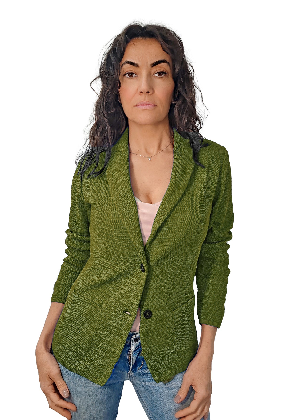 Blazer da donna sartoriale in cotone - Artigianale, Made in Italy