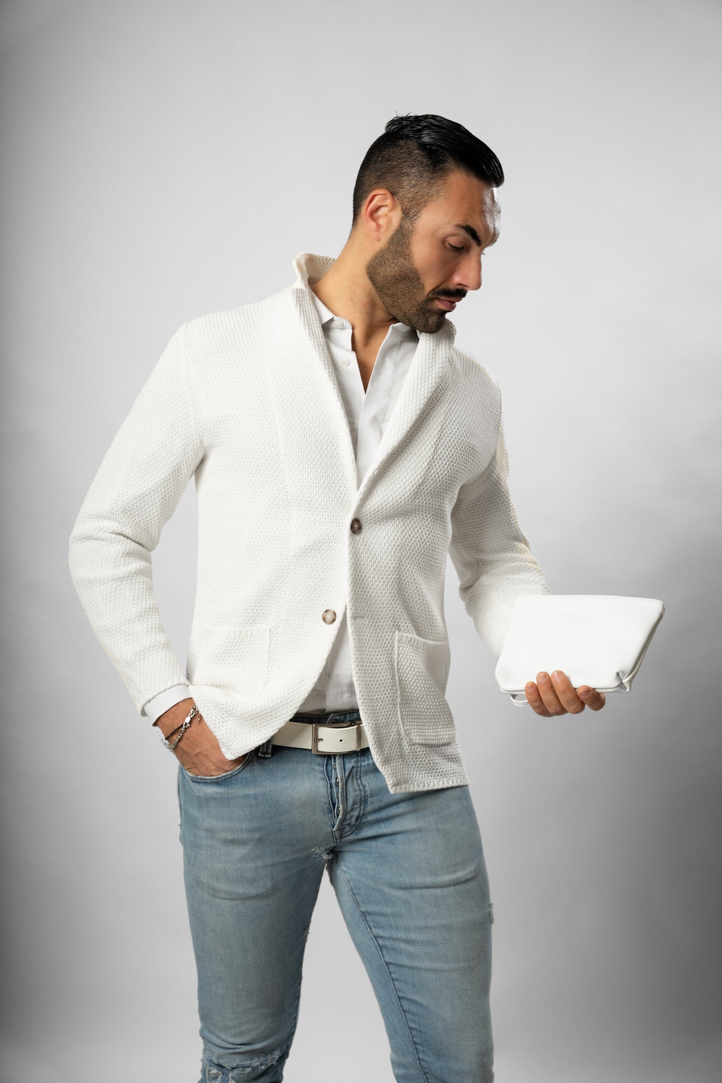 Blazer in Cotone modello Chicco di Riso - Made in Italy