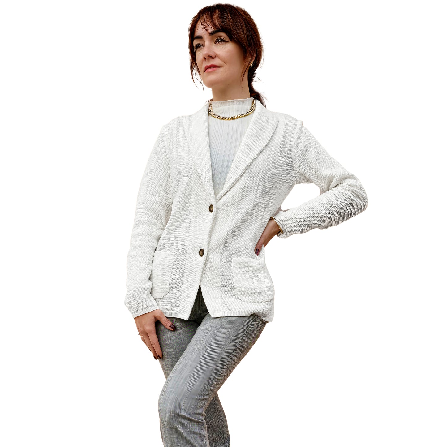 Blazer da donna sartoriale in cotone - Artigianale, Made in Italy
