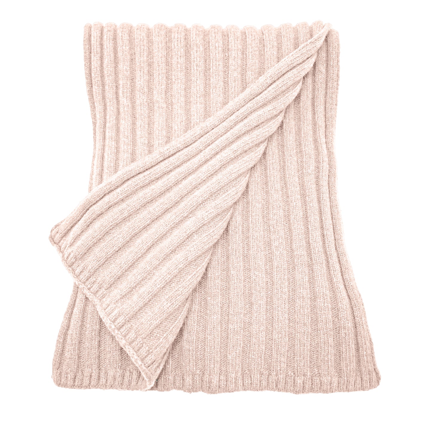 Sciarpone a coste al 100% in pura lana - Made in Italy