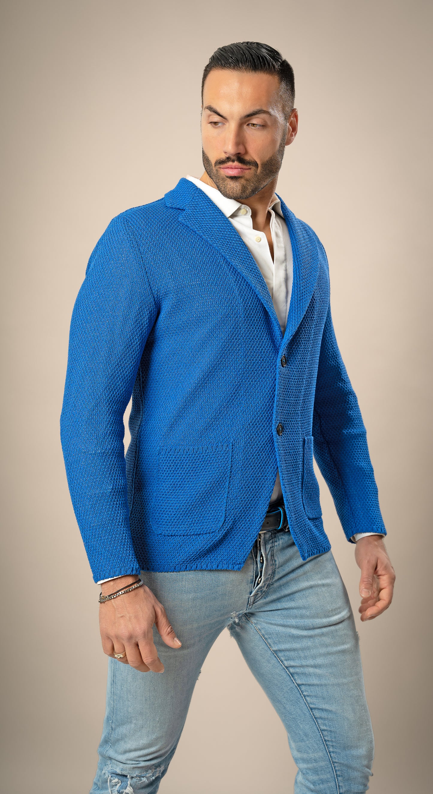 Blazer in Cotone modello Chicco di Riso - Made in Italy