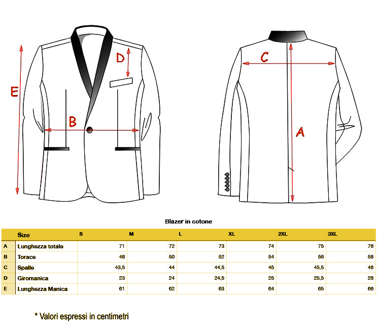 Giacca Doppio Petto da Uomo in cotone punto Milano -Made in Italy