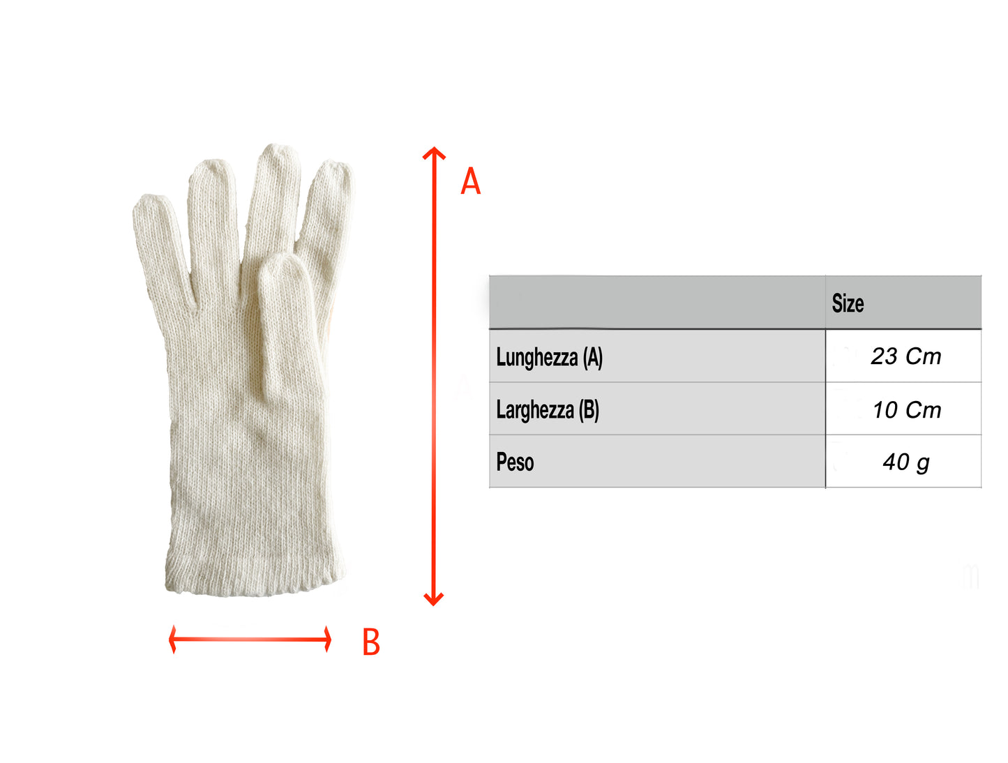 Guanti in lana misto angora da Donna con bordo smerlato - Made in Italy