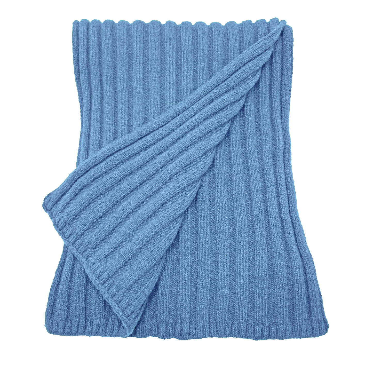 Sciarpone a coste al 100% in pura lana - Made in Italy