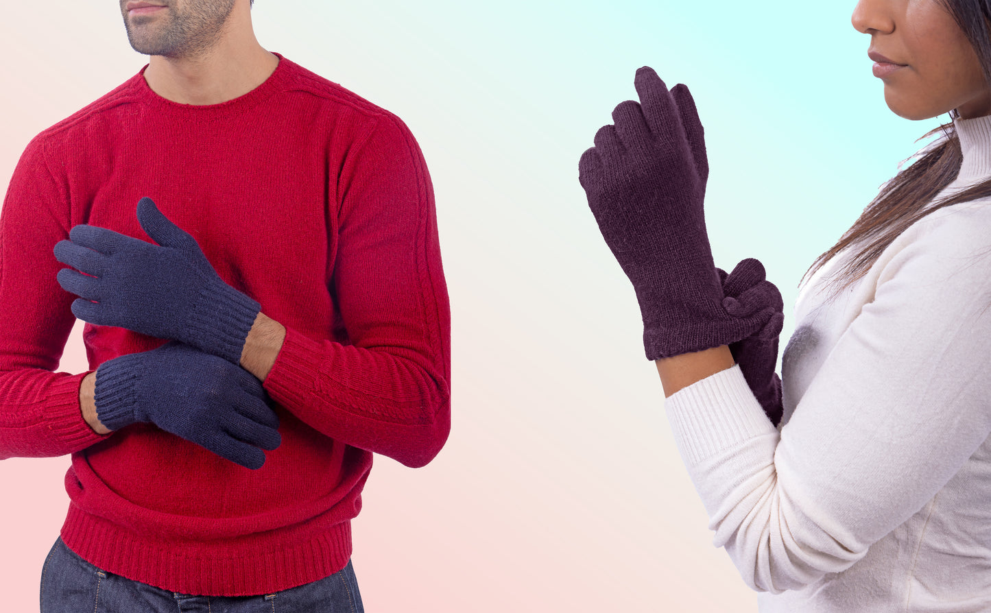 Box Coppia 2: Guanti in angora per lei e guanti in lana per lui