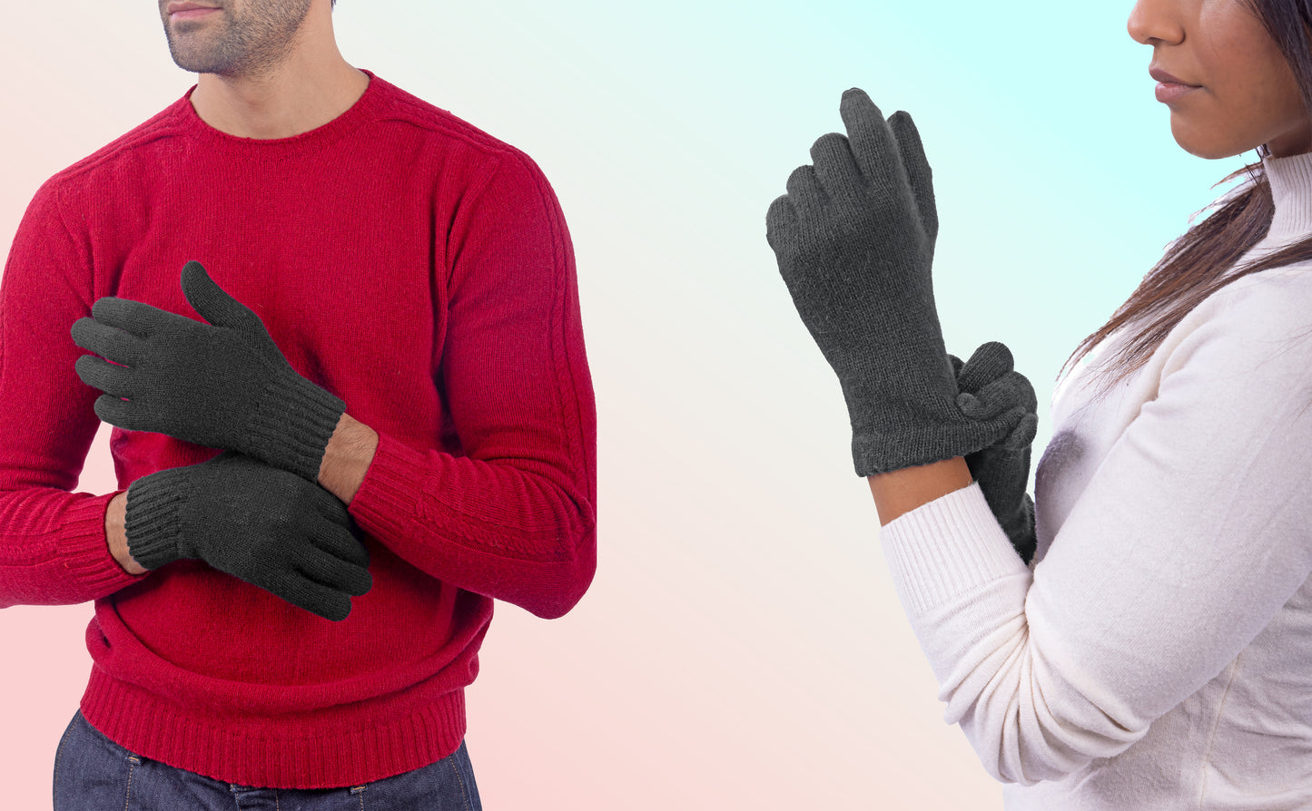 Box Coppia 2: Guanti in angora per lei e guanti in lana per lui