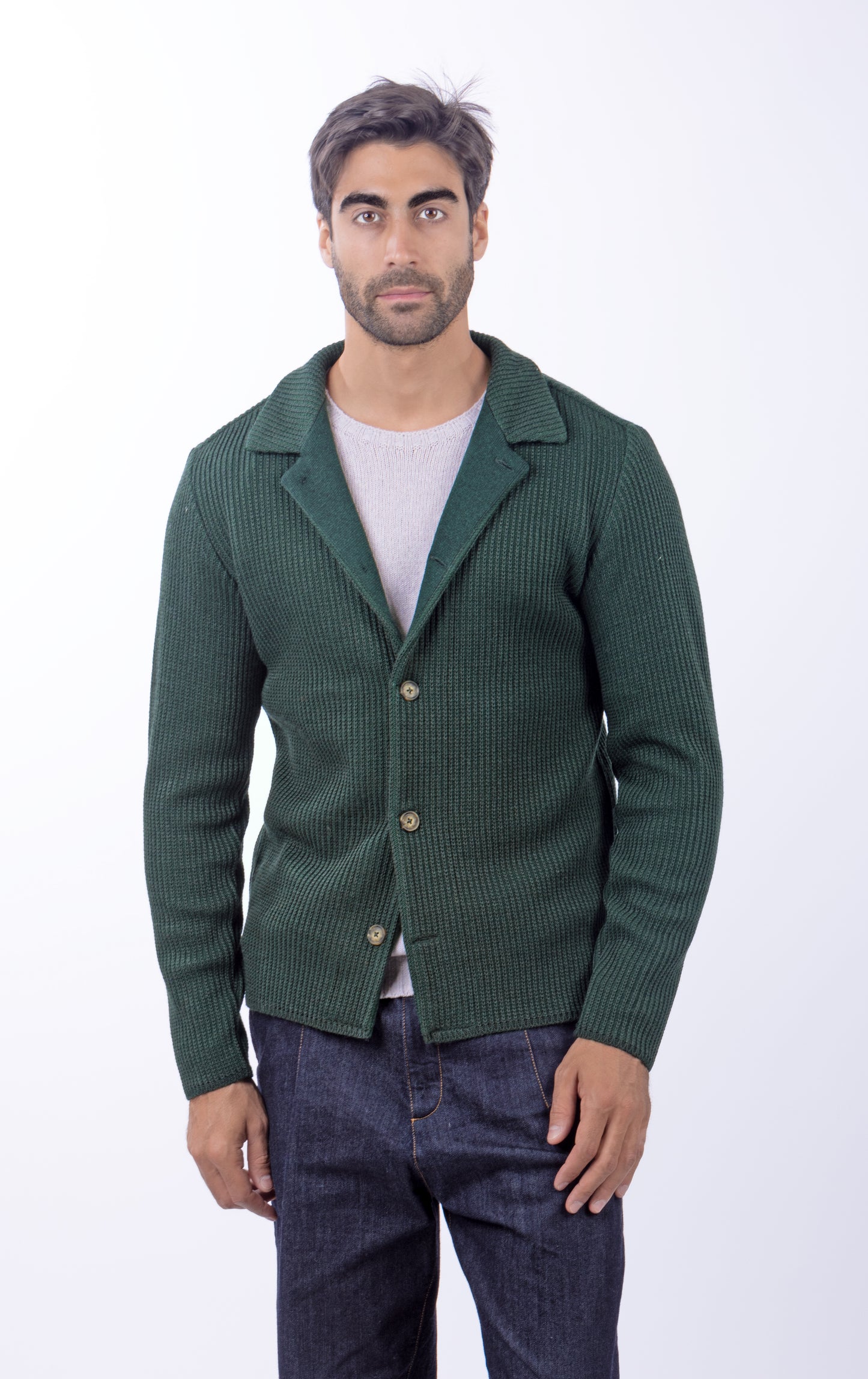 Blazer Sartoriale in Lana Verde - Made in Italy