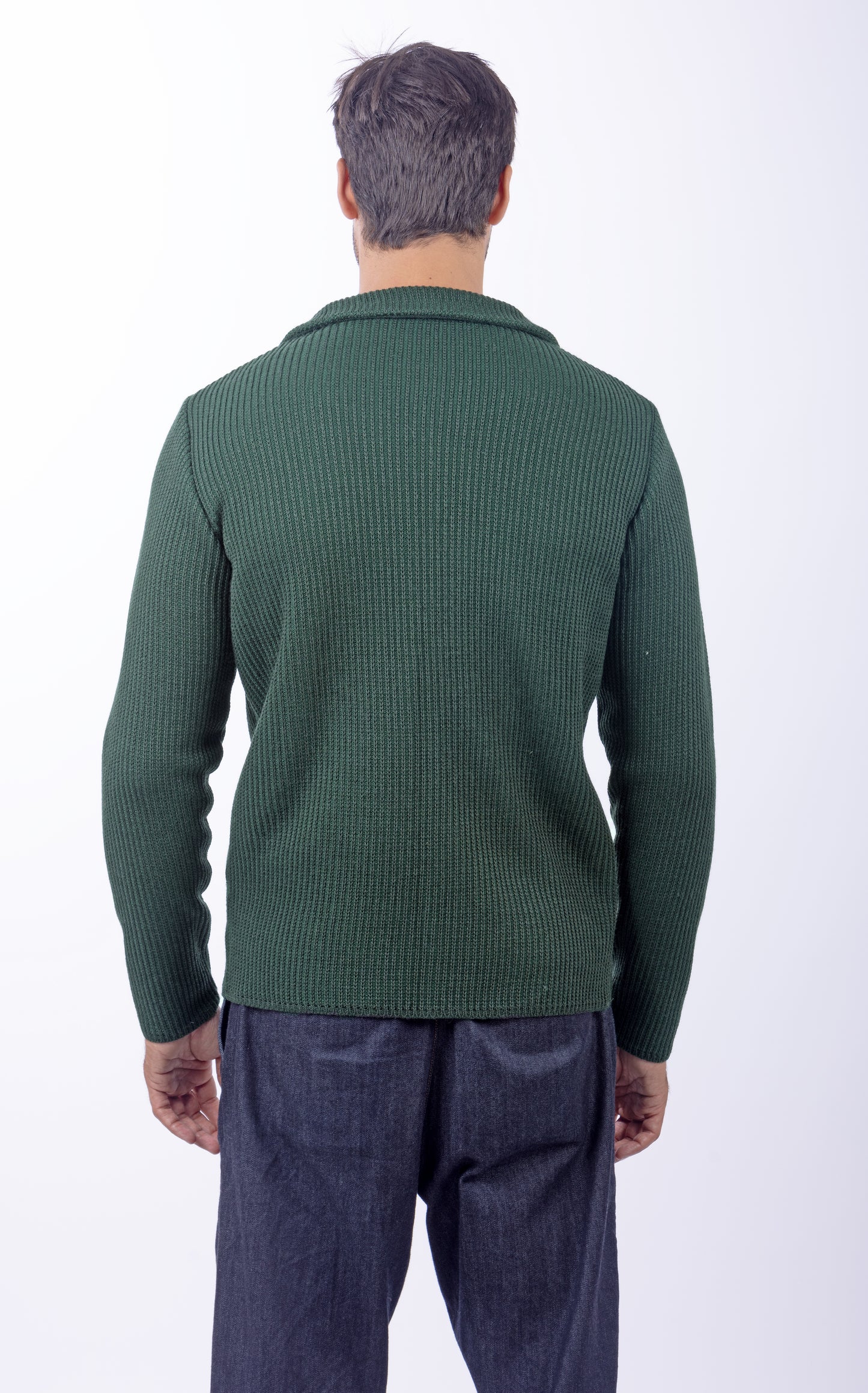 Blazer Sartoriale in Lana Verde - Made in Italy