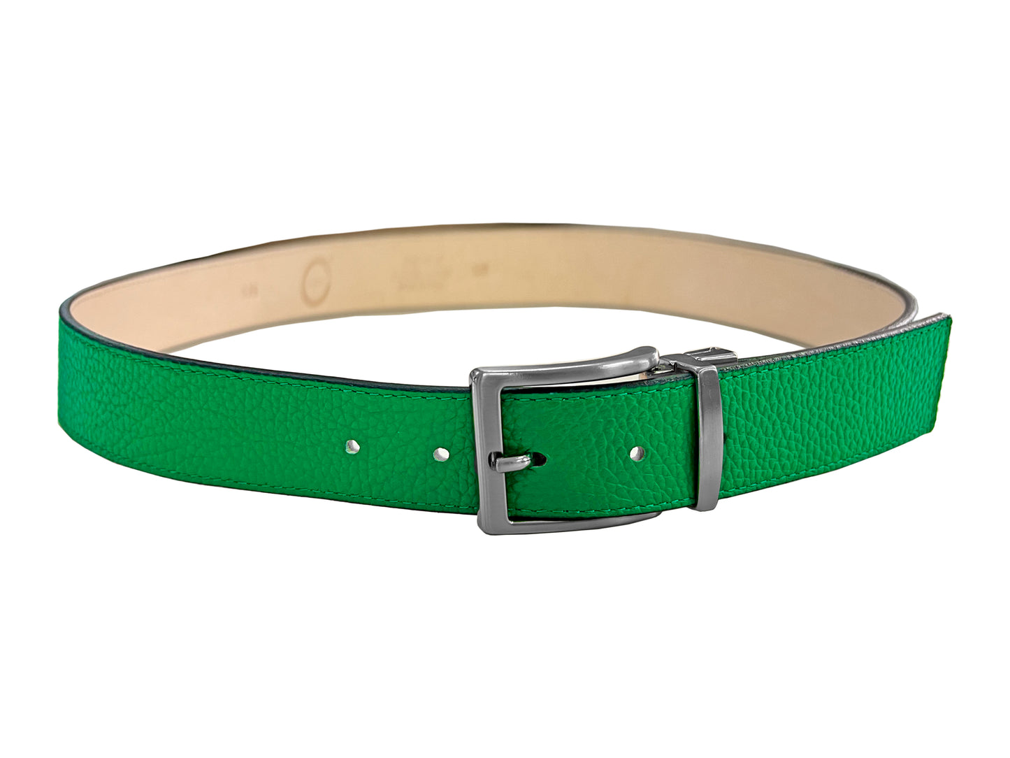 CLASSE77- Alce Cintura Uomo in Pelle 110-130cm - Larghezza Regolare 35MM - Fibbia in metallo satinato - Artigianale - Made In Italy
