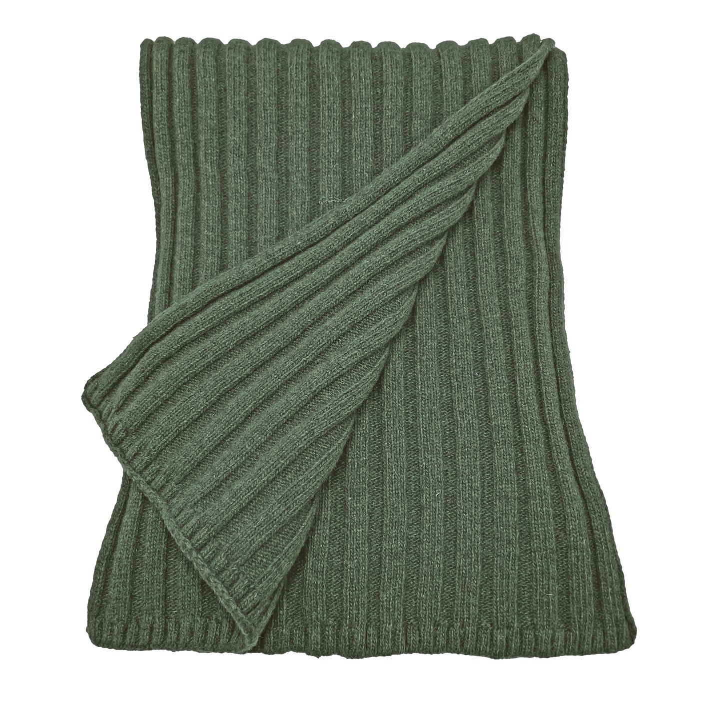 Sciarpone a coste al 100% in pura lana - Made in Italy