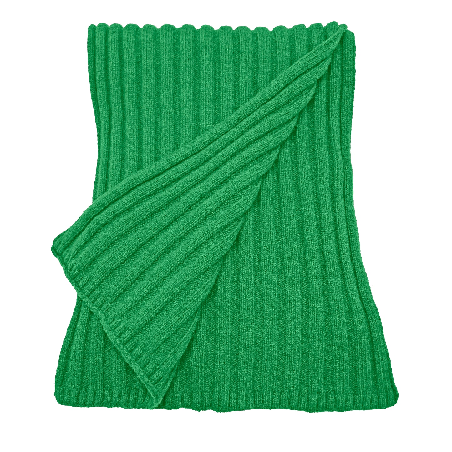 Sciarpone a coste al 100% in pura lana - Made in Italy