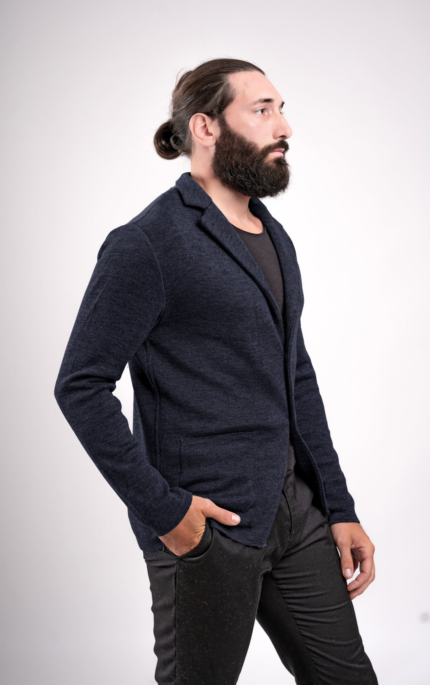 Blazer punto Milano in lana - Made in Italy