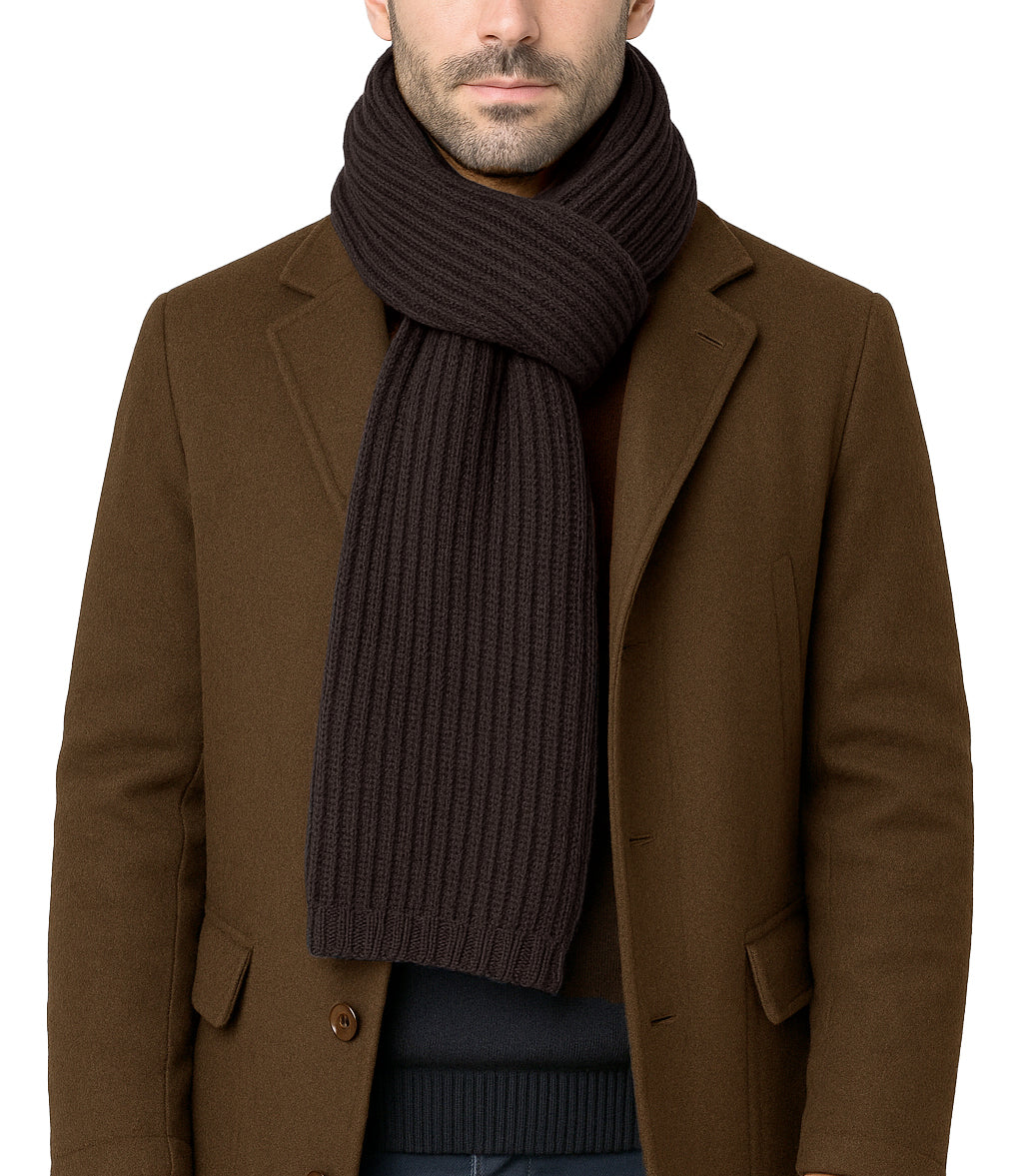 Sciarpa in maglia inglese in lana - Made in Italy