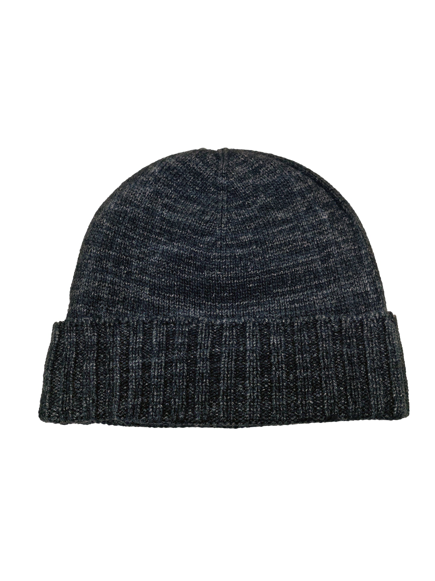 Cappello di Lana misto Cashmere  con Risvolti a Coste – Unisex - Made in Italy