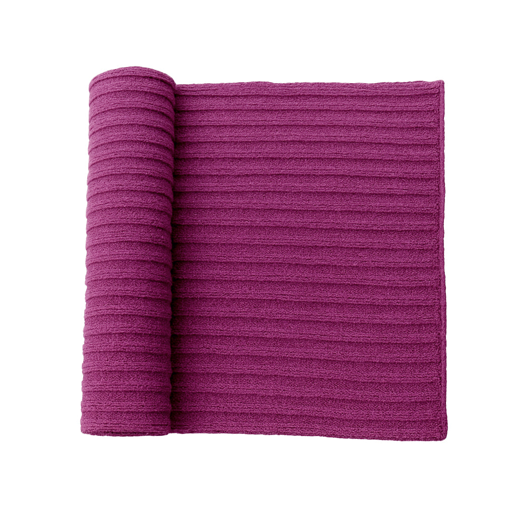 Sciarpone a coste al 100% in pura lana - Made in Italy