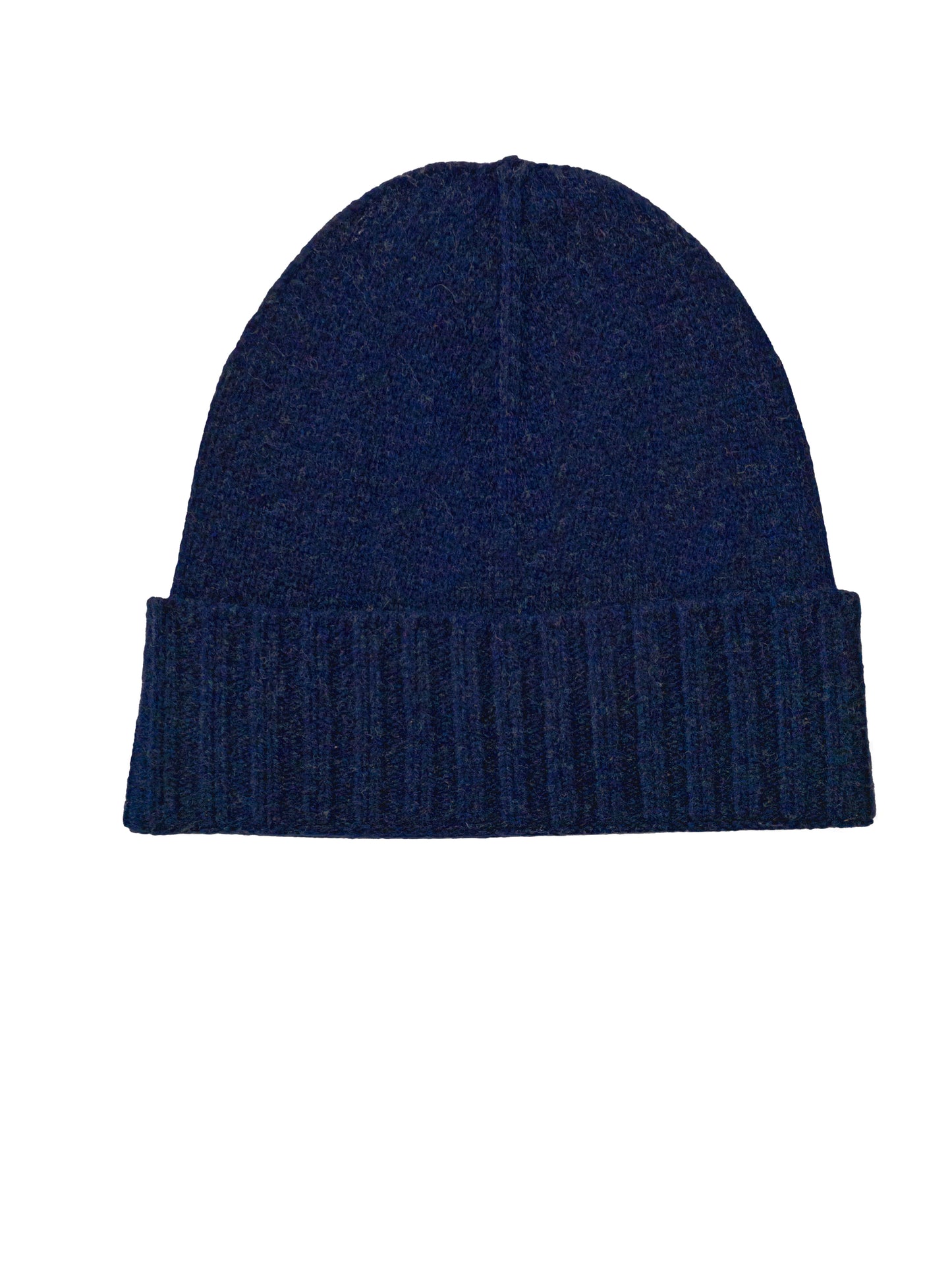 Cappello di Lana misto Cashmere  con Risvolti a Coste – Unisex - Made in Italy