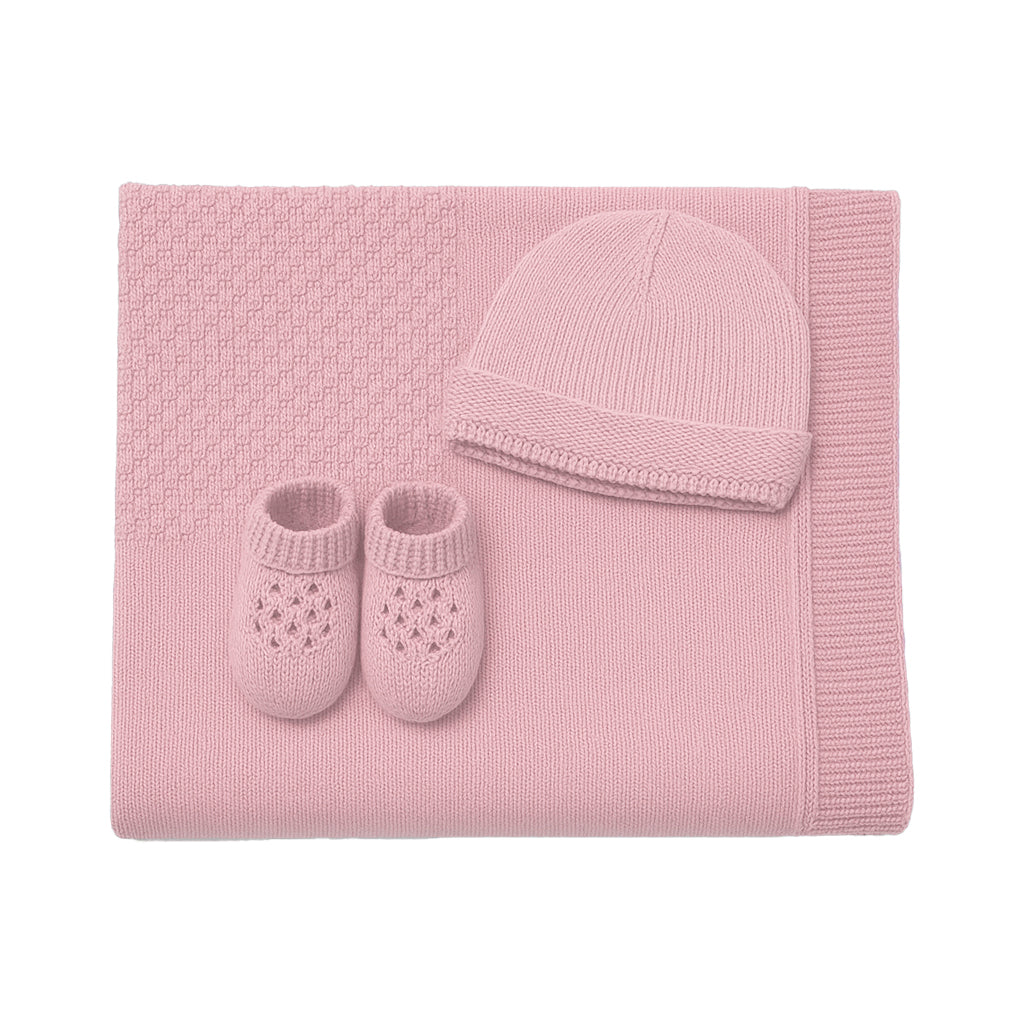 Copertina in Lana Merino per Neonati con Babbucce e Cappello, Prodotto Artigianale, Made in Italy