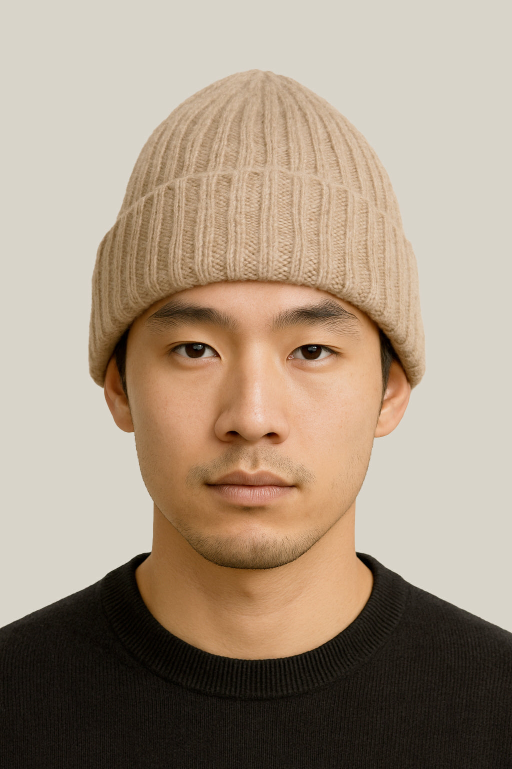 Cappello 100% Cashmere con rasatura a Coste - Made in Italy