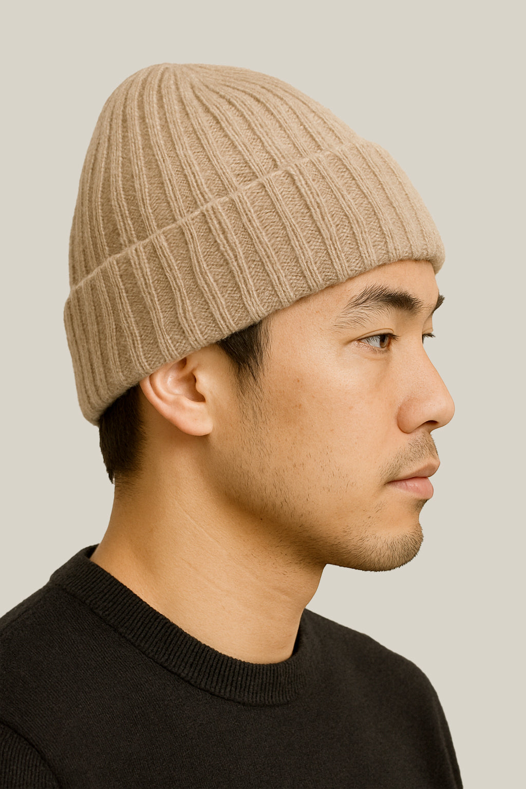 Cappello 100% Cashmere con rasatura a Coste - Made in Italy
