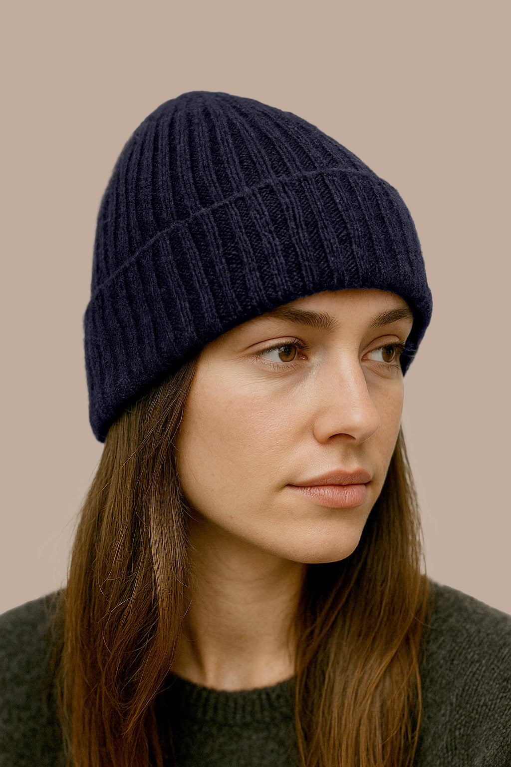 Cappello 100% Cashmere con rasatura a Coste - Made in Italy
