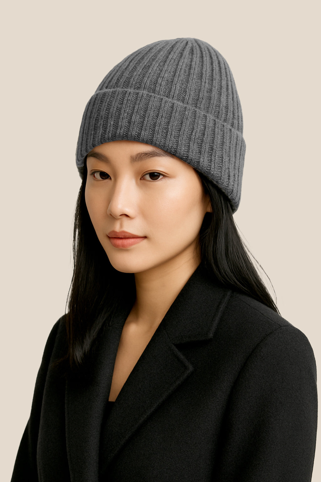 Cappello 100% Cashmere con rasatura a Coste - Made in Italy