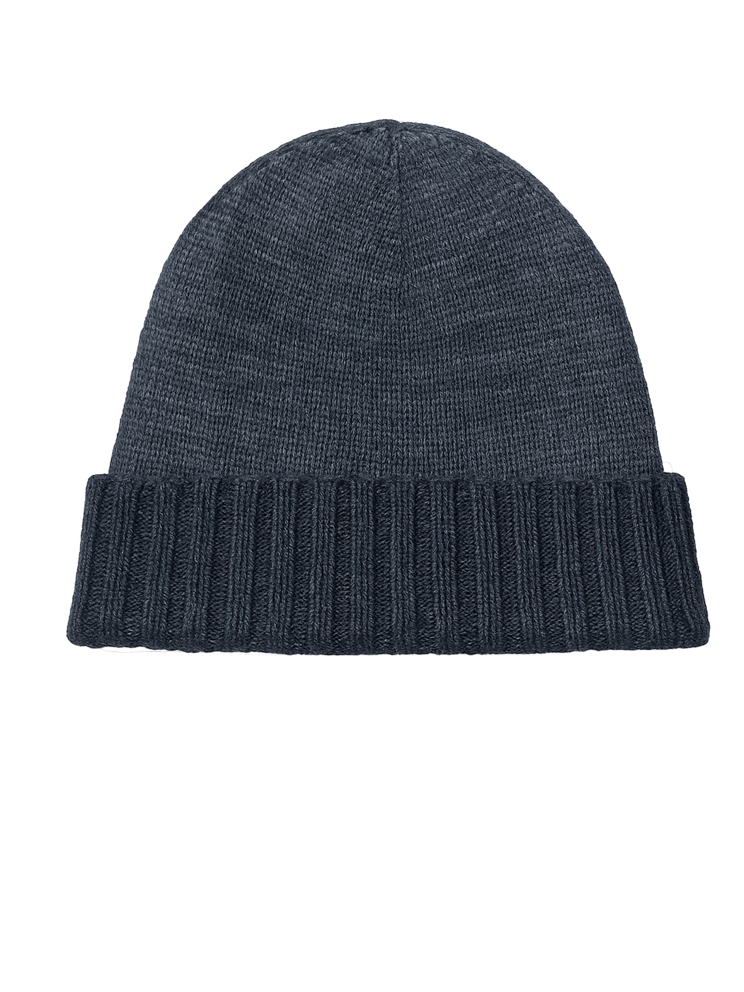 Cappello di Lana misto Cashmere  con Risvolti a Coste – Unisex - Made in Italy