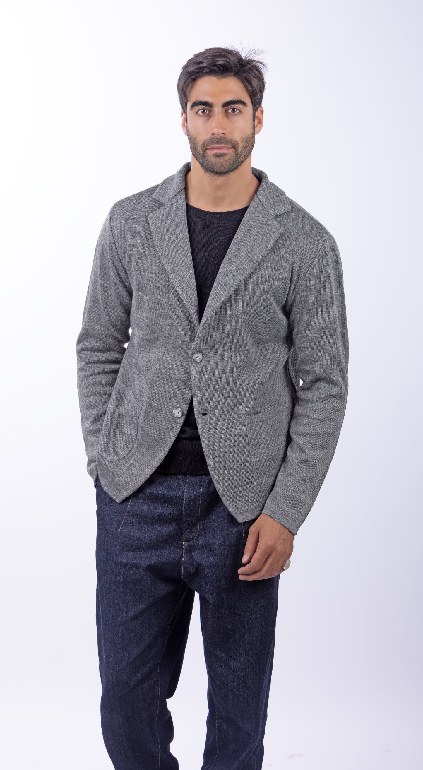 Blazer punto Milano in lana - Made in Italy