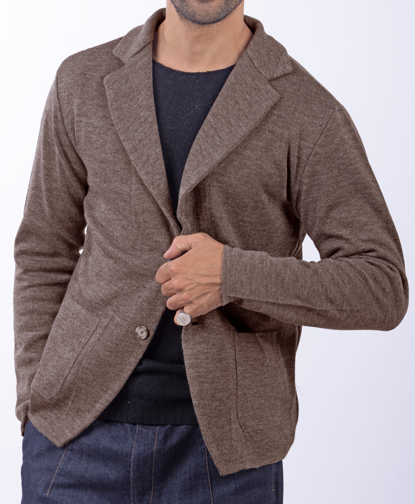 Blazer punto Milano in lana - Made in Italy